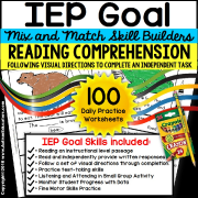 READING COMPREHENSION IEP Skill Builder FOLLOWING VISUAL DIRECTIONS WORKSHEETS